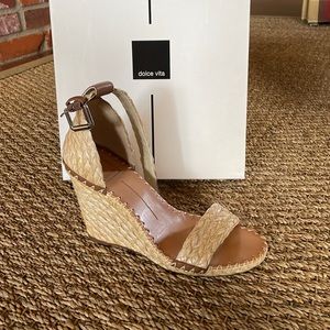 Dolce Vita Noor rafia wedge 7.5